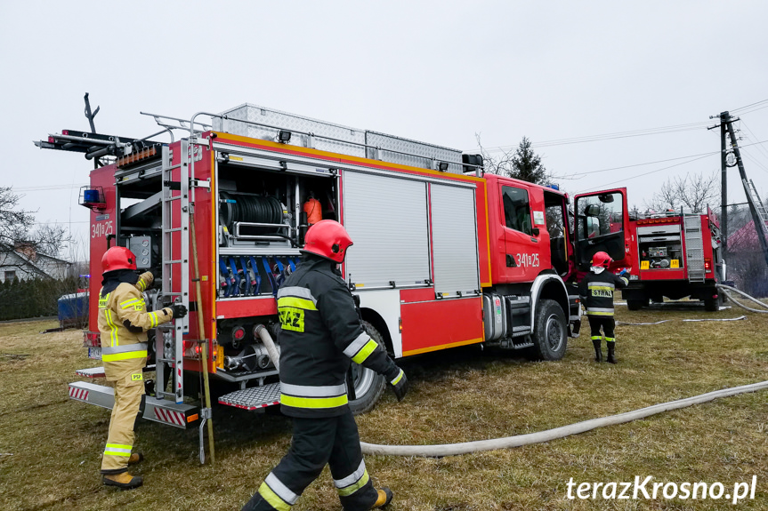 Pożar domu w Lubatowej