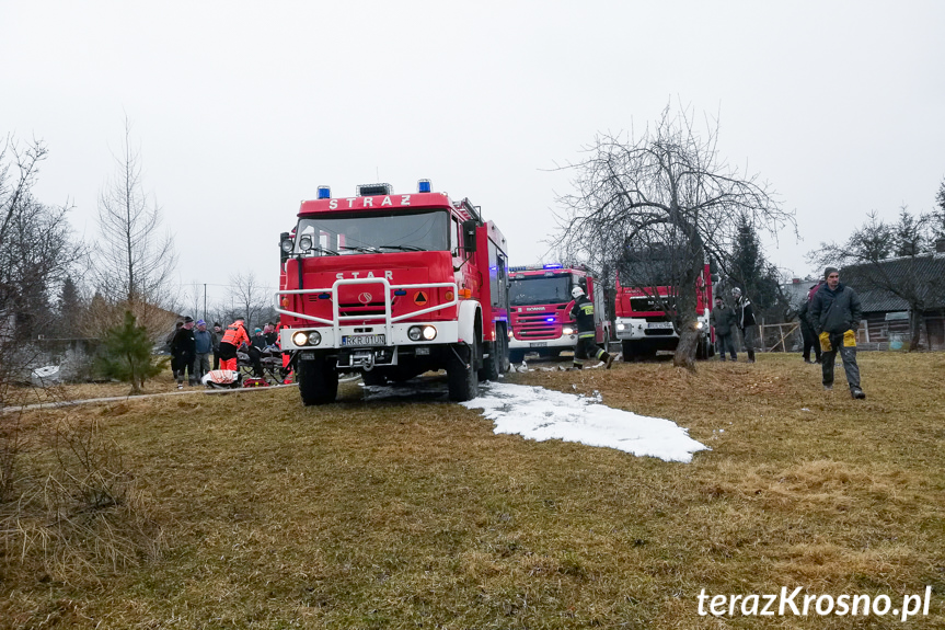 Pożar domu w Lubatowej