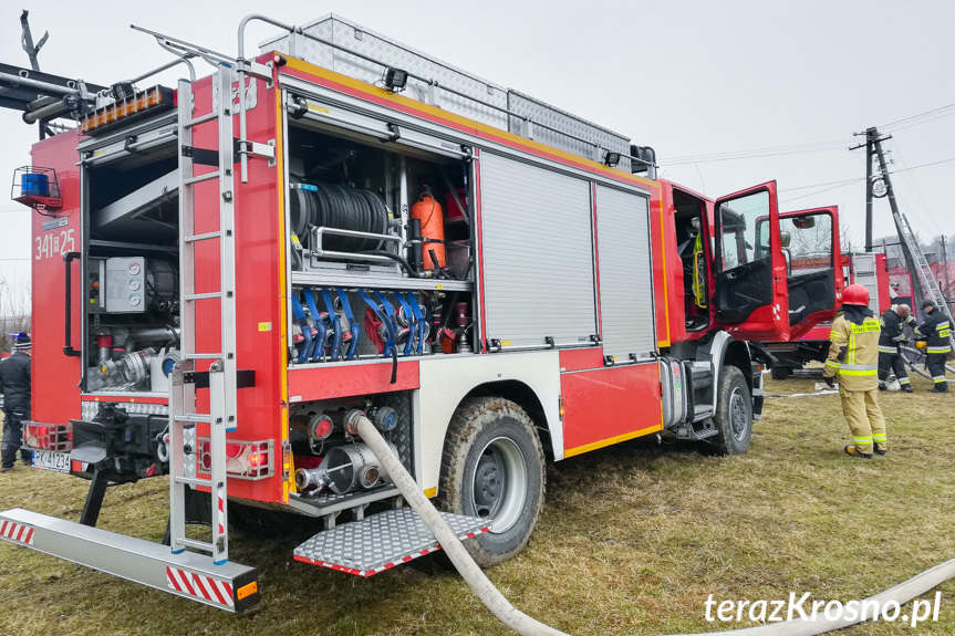 Pożar domu w Lubatowej