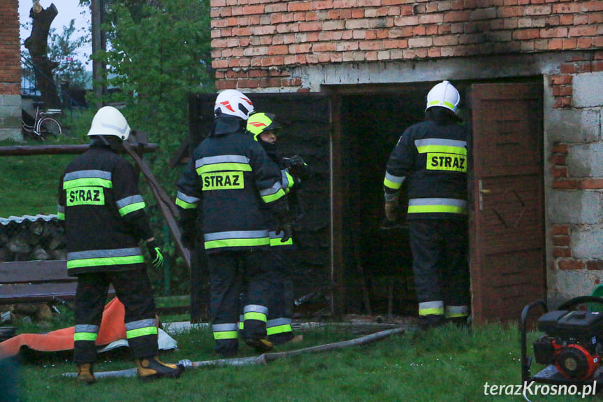 Pożar domu w Milczy