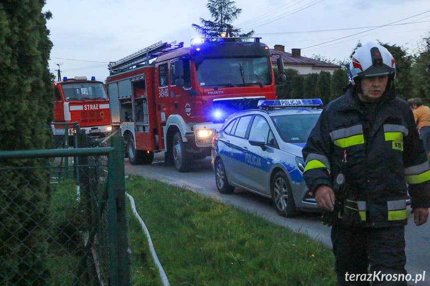 Pożar domu w Milczy