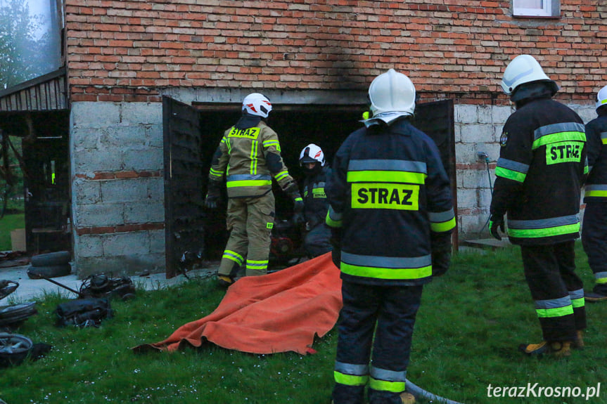 Pożar domu w Milczy