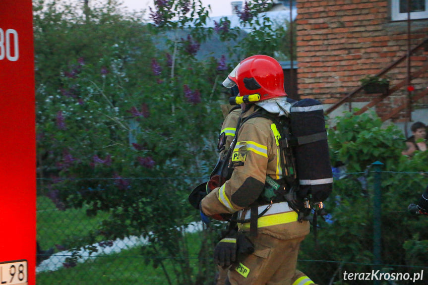 Pożar domu w Milczy