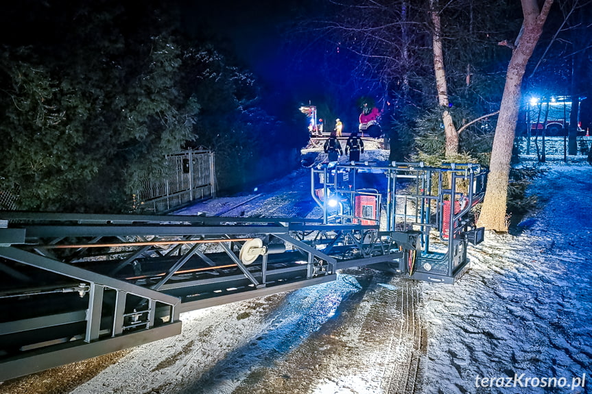 Pożar domu w Moderówce