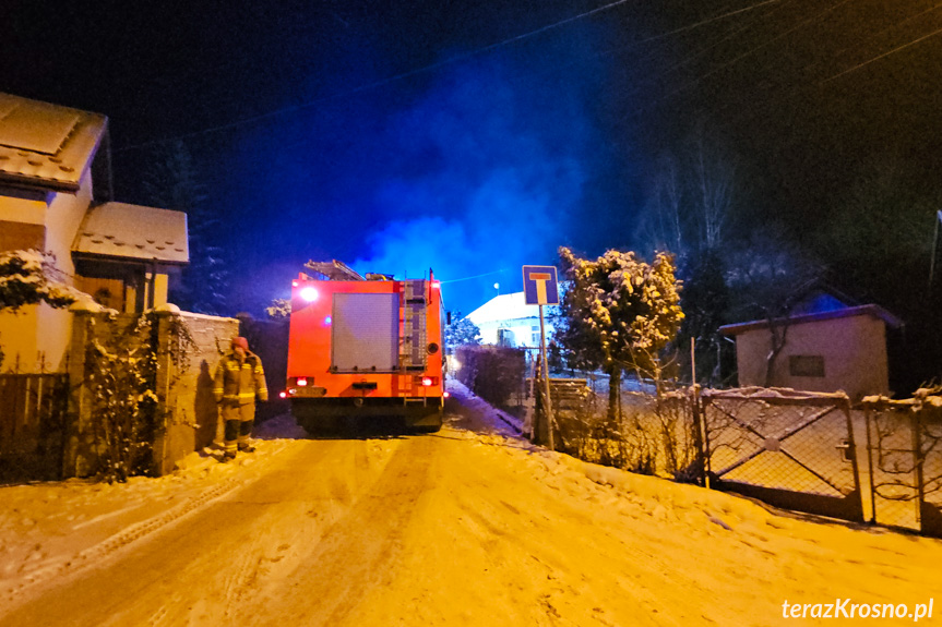 Pożar domu w Potoku