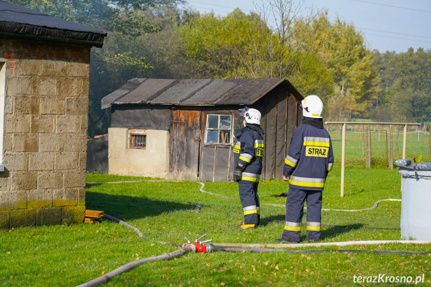 Pożar domu w Potoku