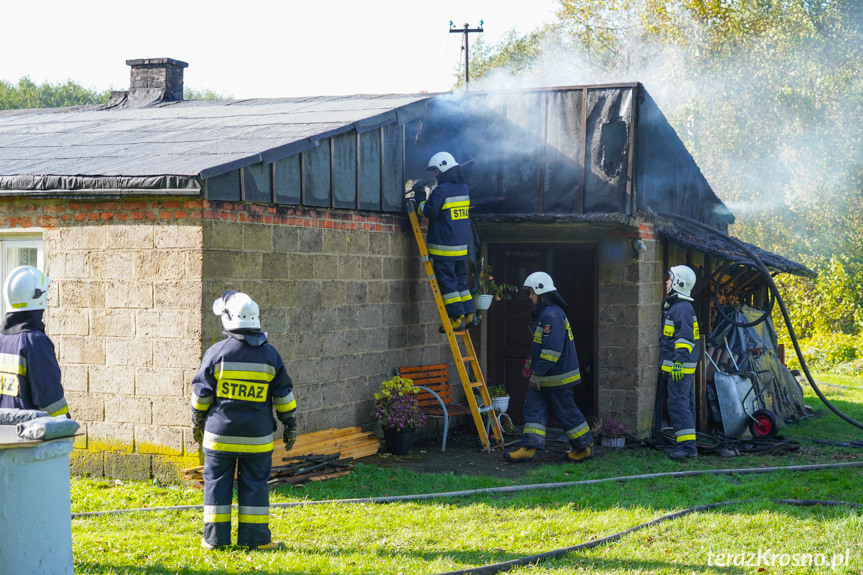 Pożar domu w Potoku