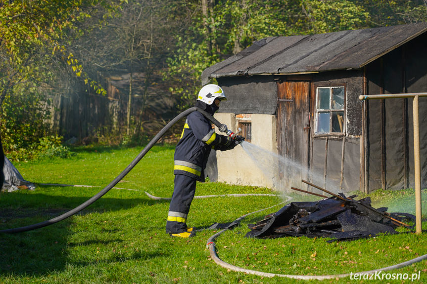 Pożar domu w Potoku