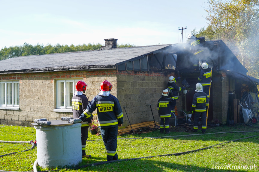 Pożar domu w Potoku