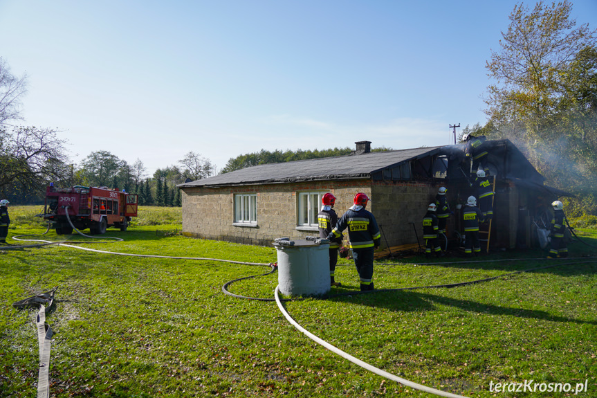 Pożar domu w Potoku