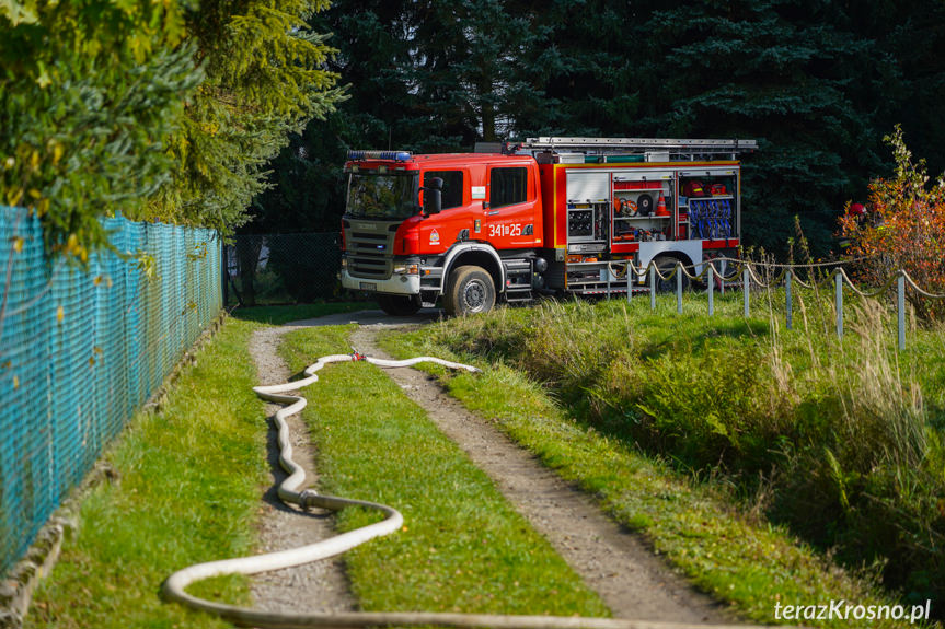 Pożar domu w Potoku