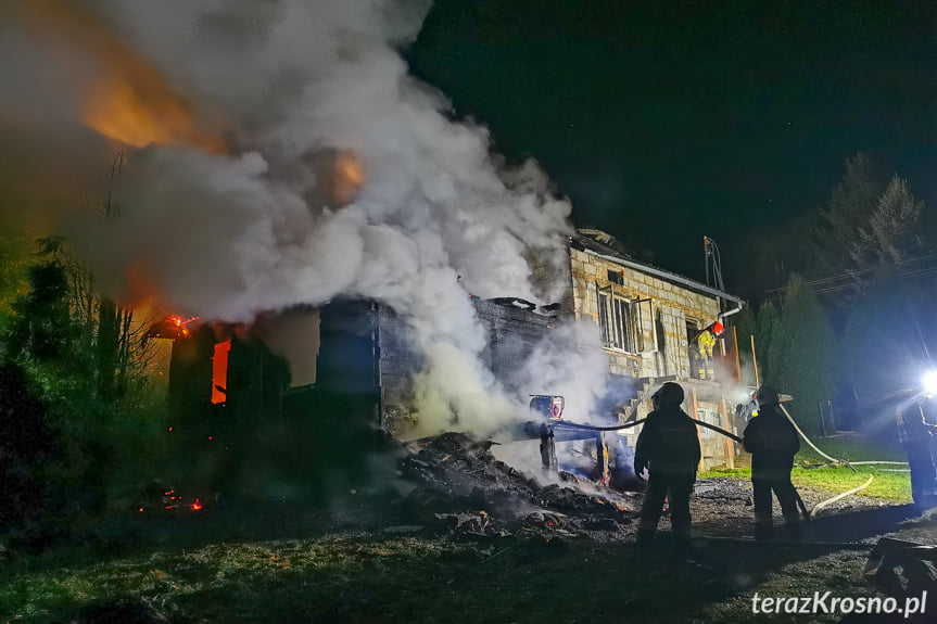 Pożar domu w Przybówce