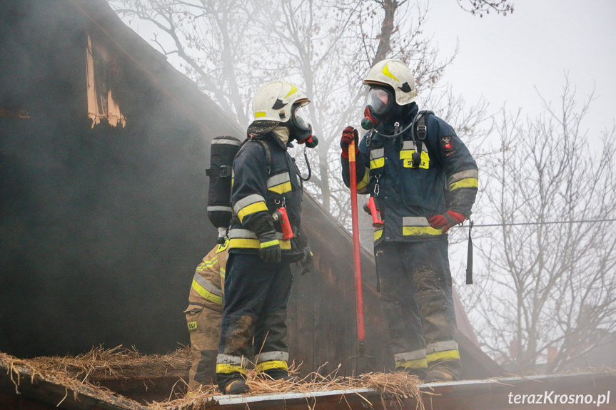 Pożar domu w Rymanowie