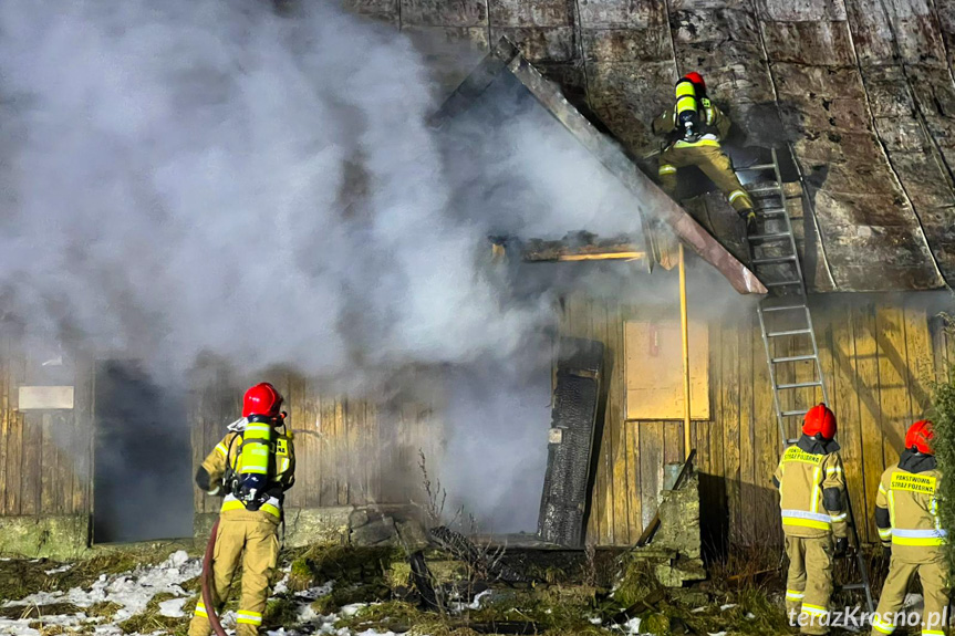 Pożar domu w Rymanowie