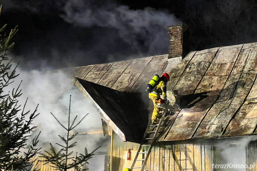 Pożar domu w Rymanowie