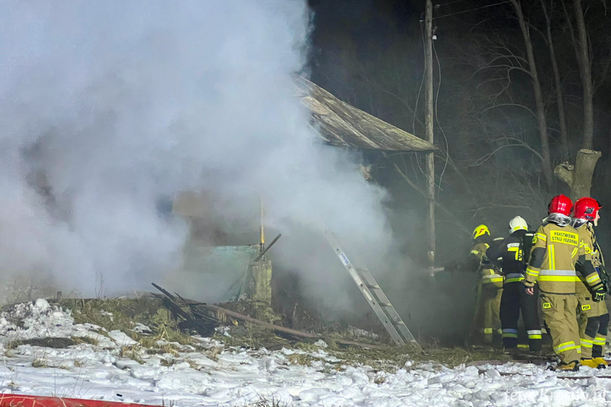 Pożar domu w Rymanowie