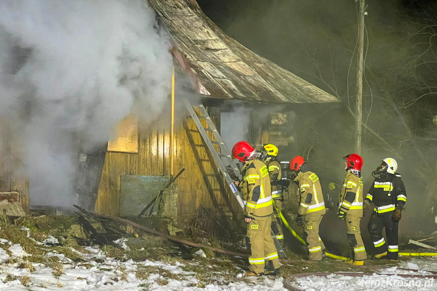 Pożar domu w Rymanowie