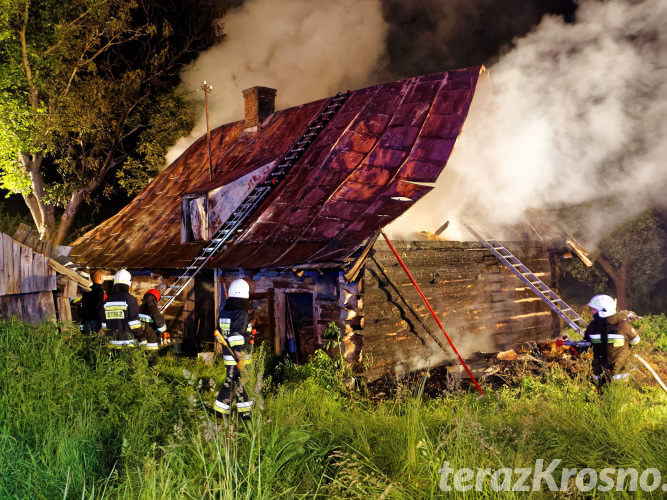 Pożar domu w Rymanowie