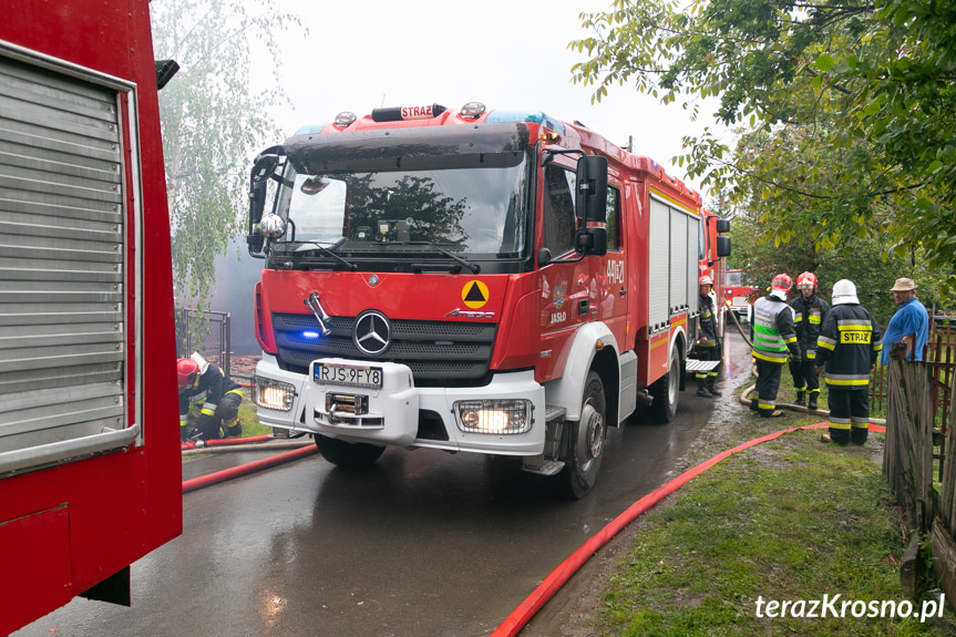 Pożar domu w Samoklęskach