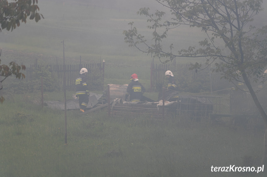 Pożar domu w Samoklęskach