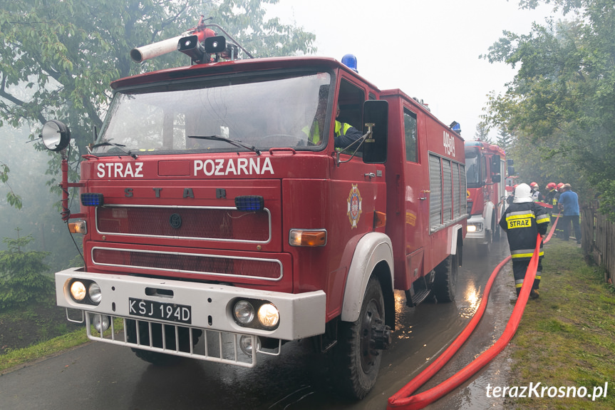 Pożar domu w Samoklęskach