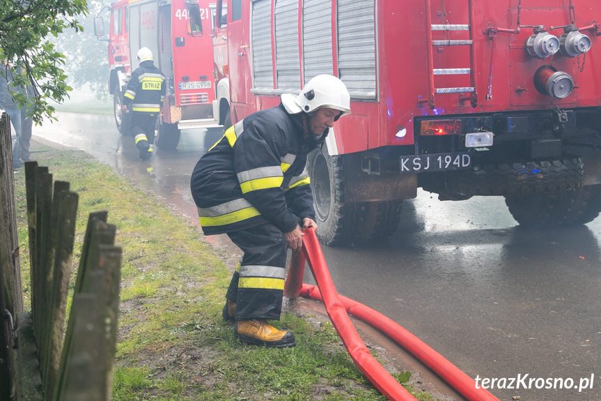 Pożar domu w Samoklęskach