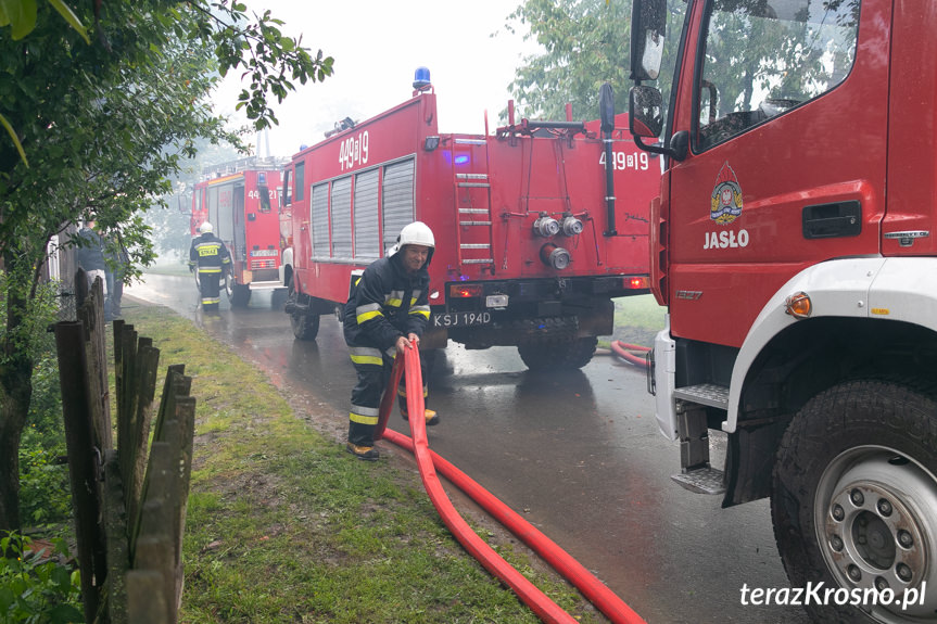 Pożar domu w Samoklęskach