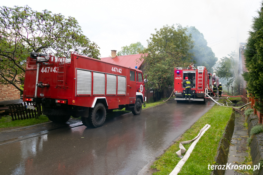 Pożar domu w Samoklęskach