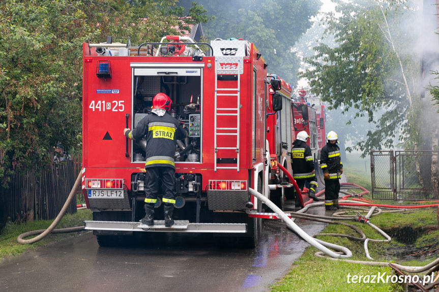 Pożar domu w Samoklęskach