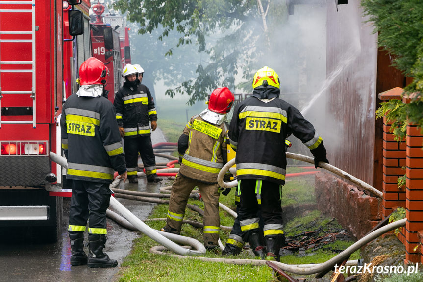 Pożar domu w Samoklęskach