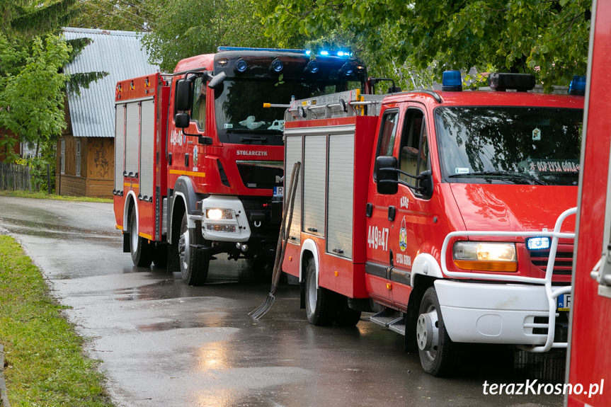 Pożar domu w Samoklęskach