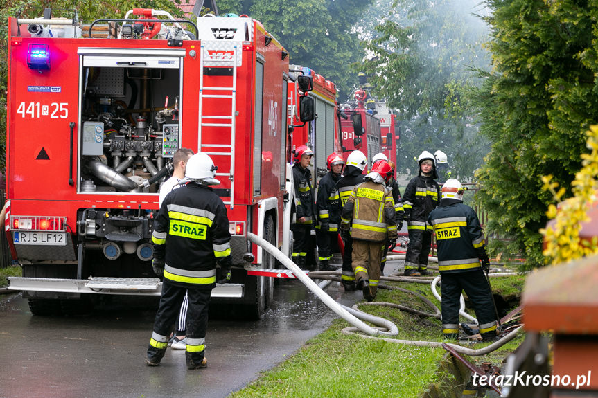 Pożar domu w Samoklęskach