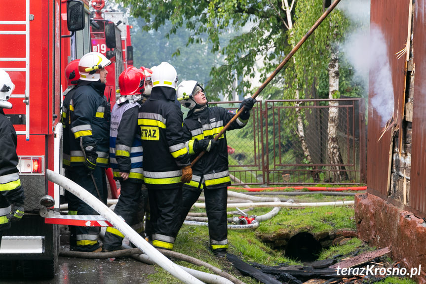 Pożar domu w Samoklęskach