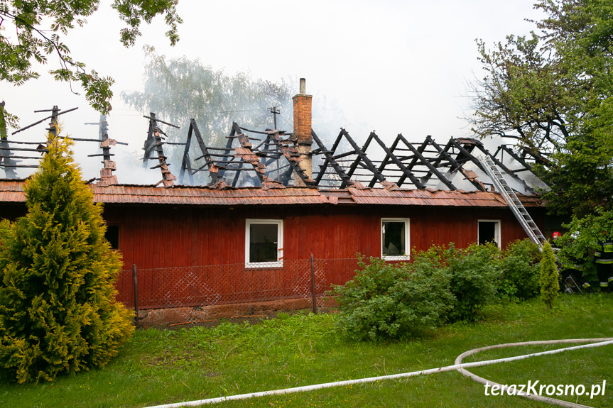 Pożar domu w Samoklęskach