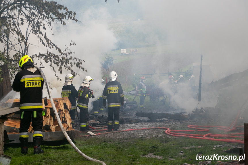 Pożar domu w Samoklęskach