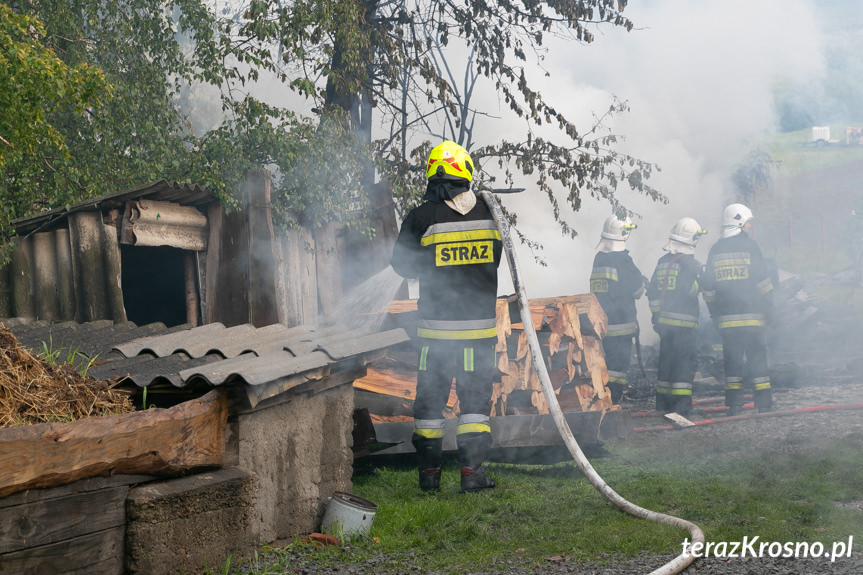 Pożar domu w Samoklęskach