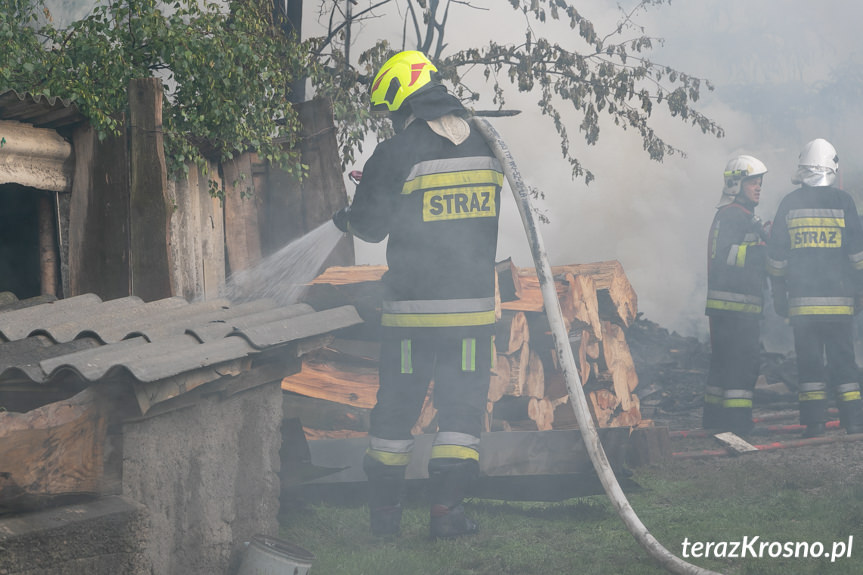 Pożar domu w Samoklęskach