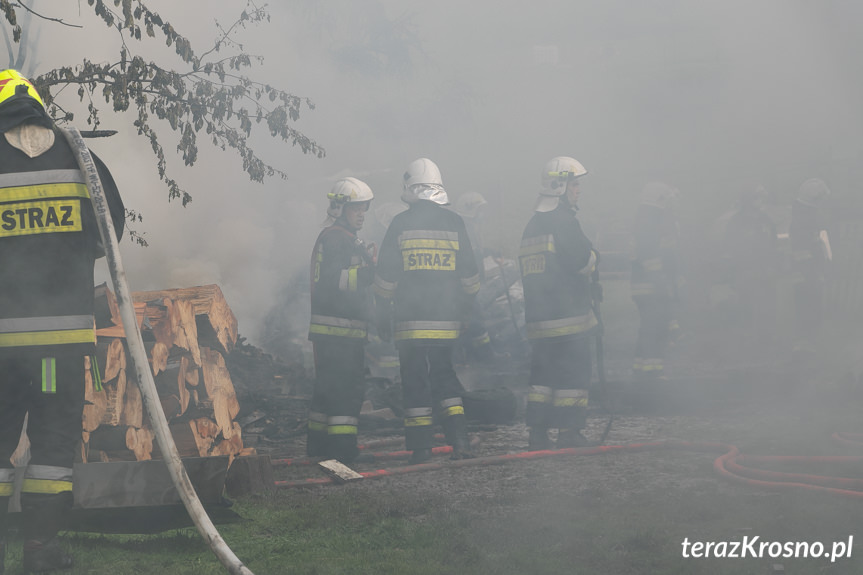 Pożar domu w Samoklęskach