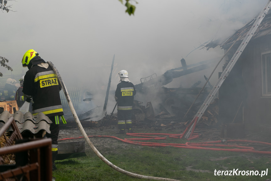 Pożar domu w Samoklęskach