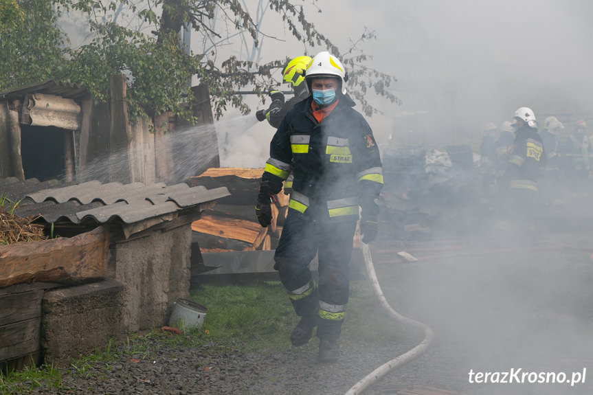 Pożar domu w Samoklęskach