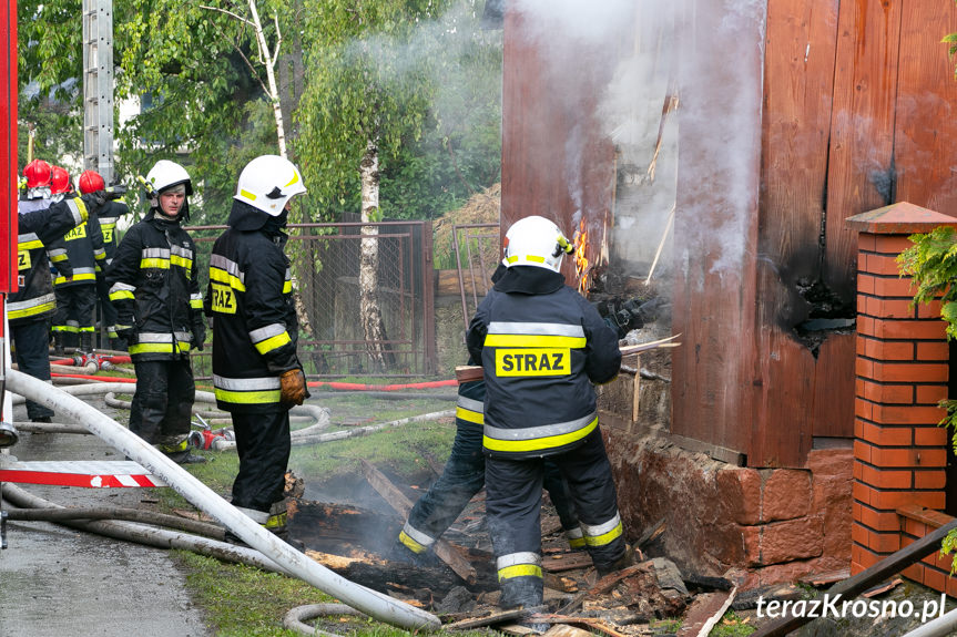 Pożar domu w Samoklęskach