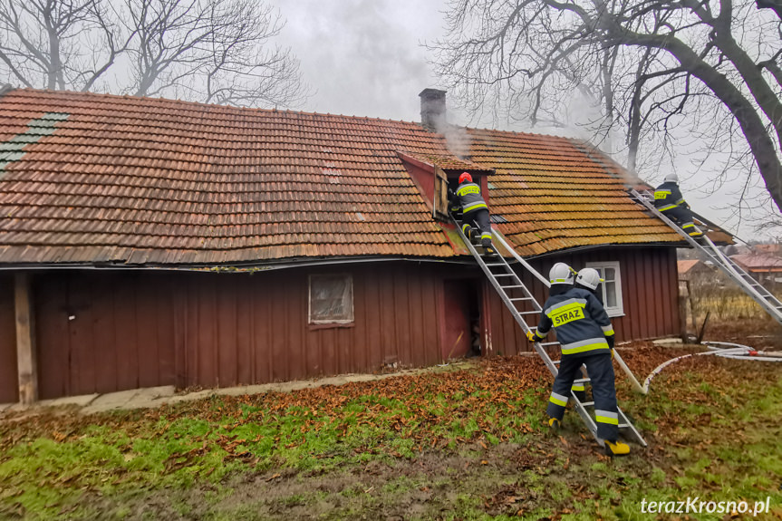 Pożar domu w Targowiskach