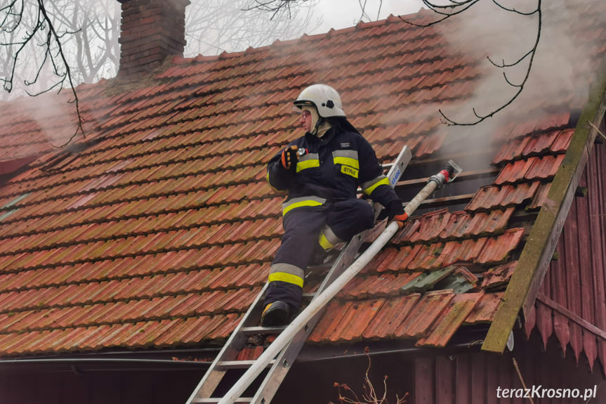 Pożar domu w Targowiskach