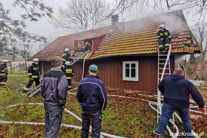 Pożar domu w Targowiskach