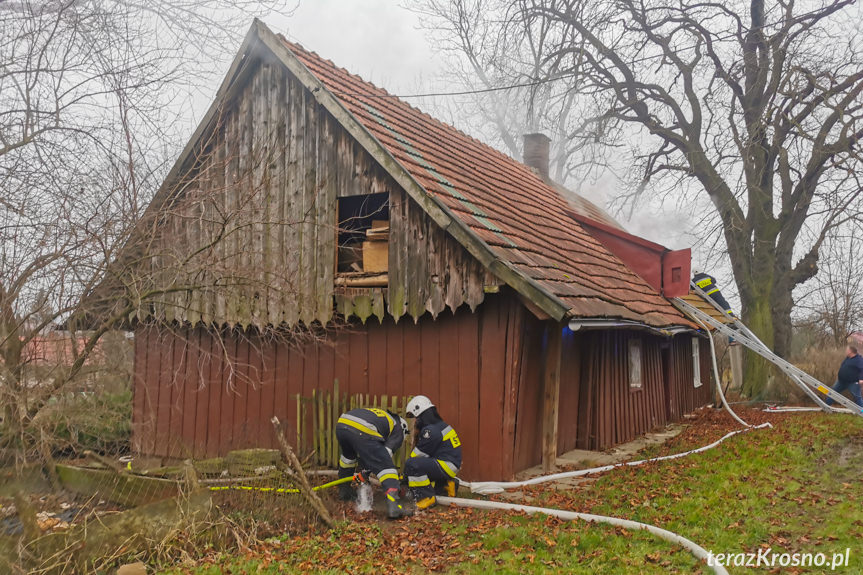 Pożar domu w Targowiskach