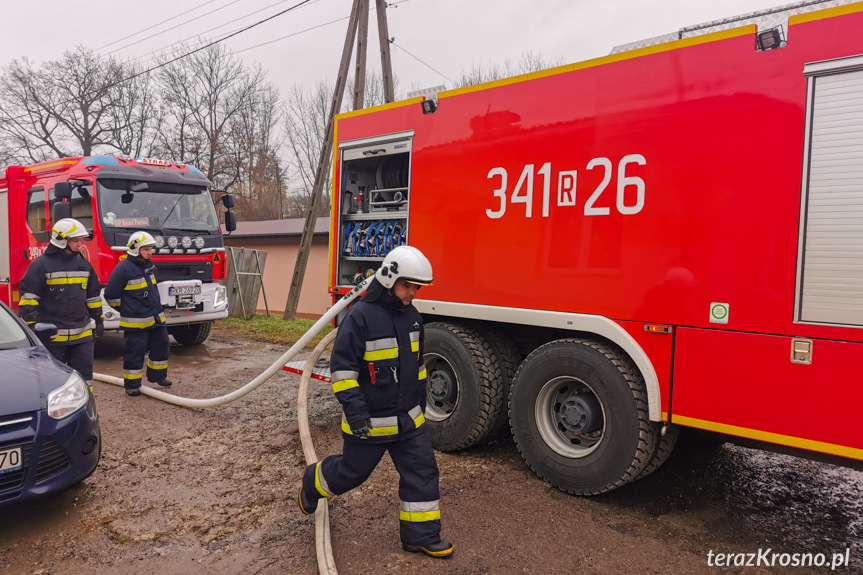 Pożar domu w Targowiskach