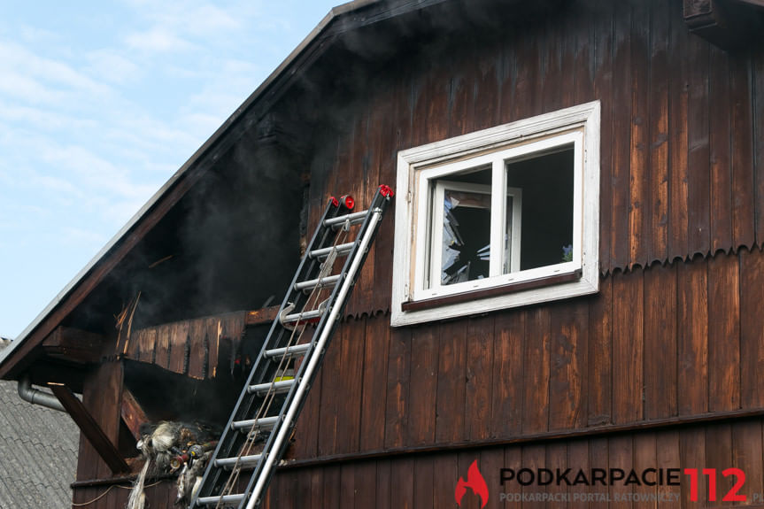 Pożar domu w Tylawie