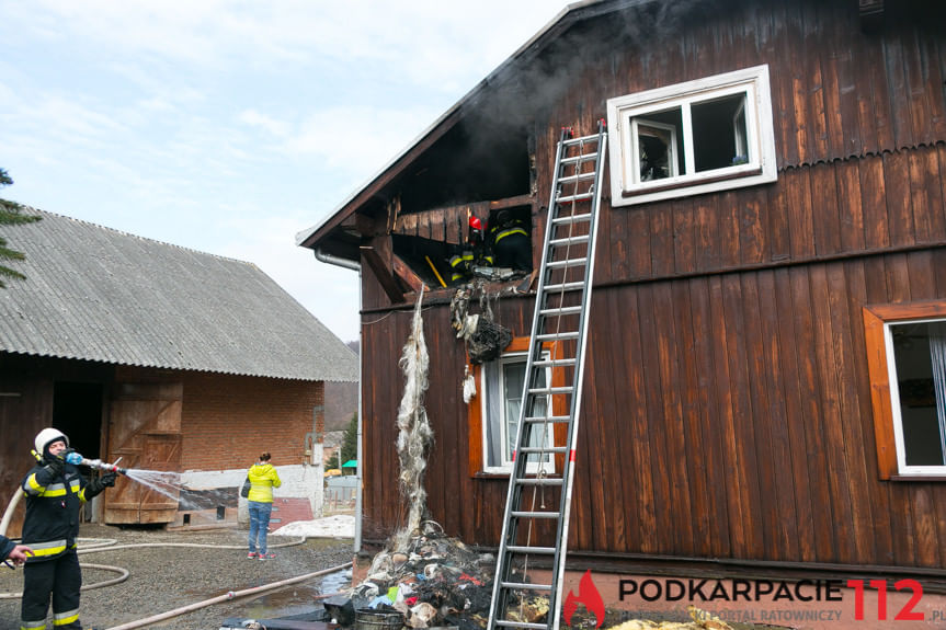 Pożar domu w Tylawie