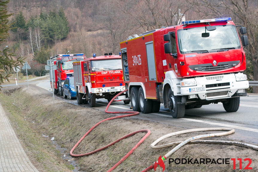 Pożar domu w Tylawie