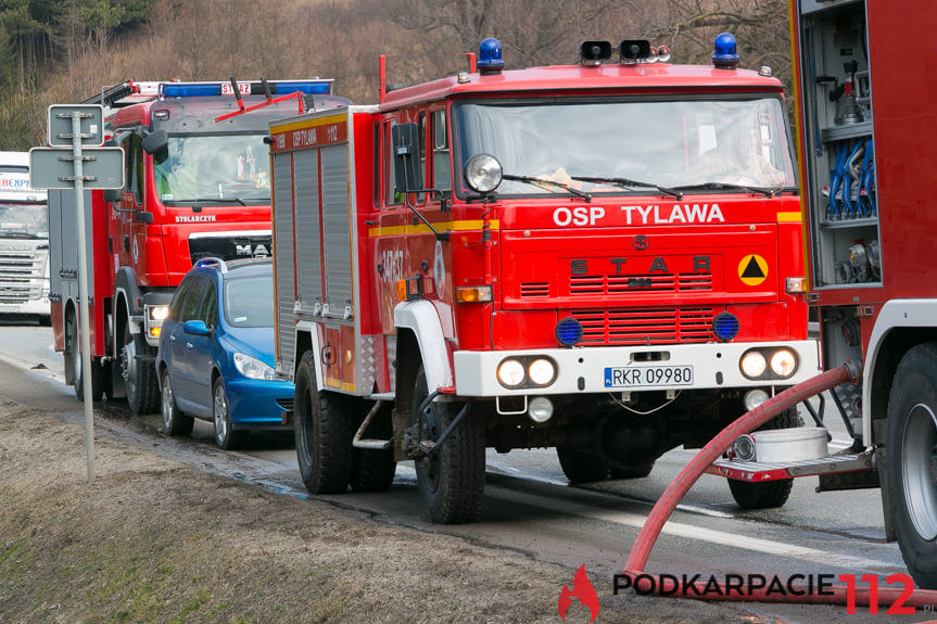 Pożar domu w Tylawie